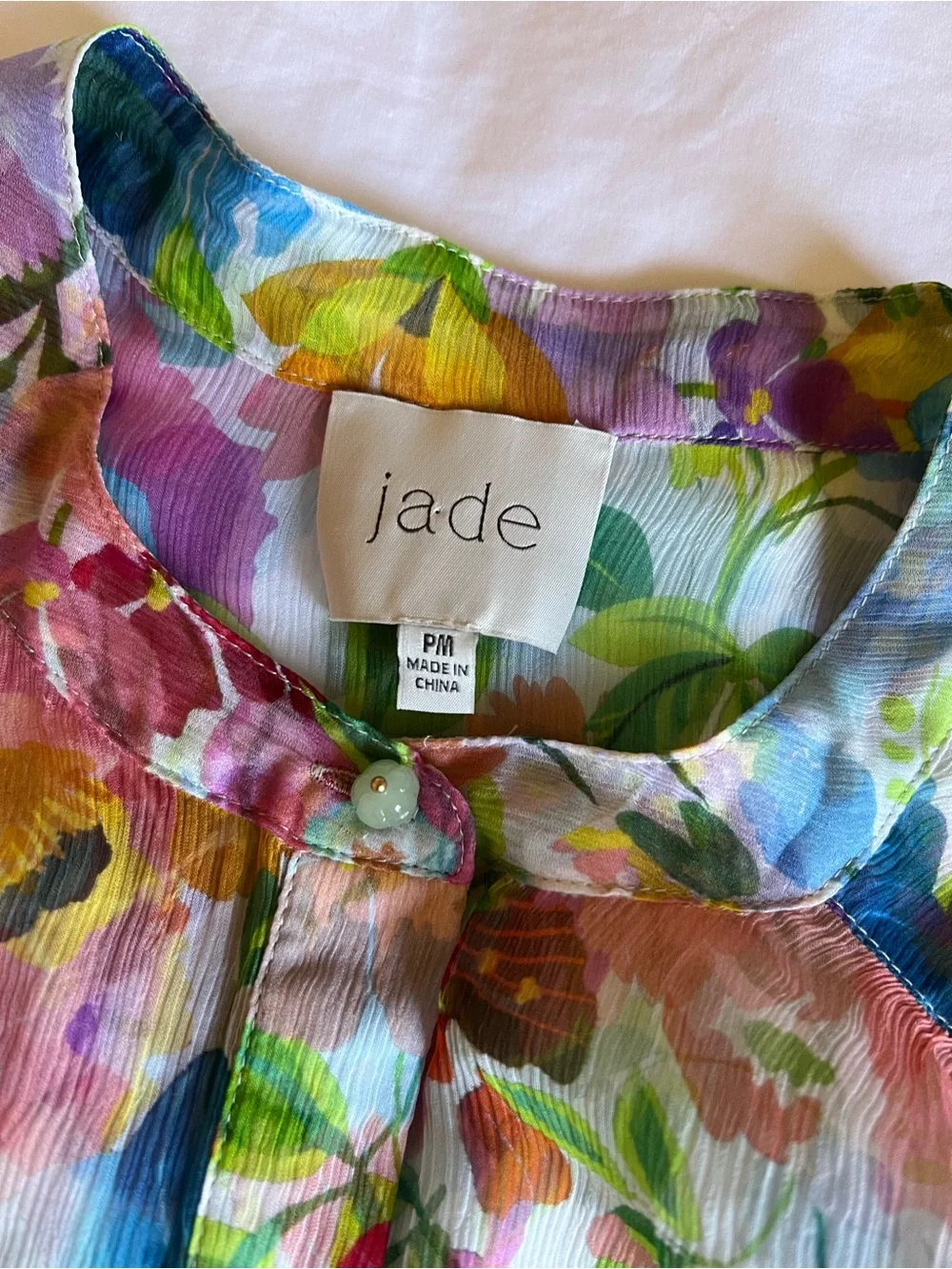 Johnny Was Jade Hunni 100% Silk Blouse